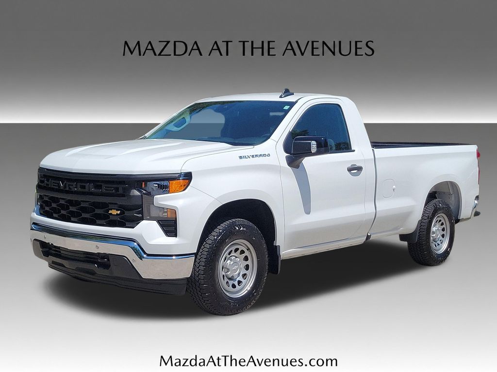 Summit White 2025 Chevrolet Silverado 1500 Pickup Truck 4X2 Automatic