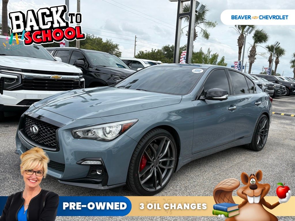 Slate Gray 2023 INFINITI Q50 Sedan All-Wheel Drive 7-Speed Automatic