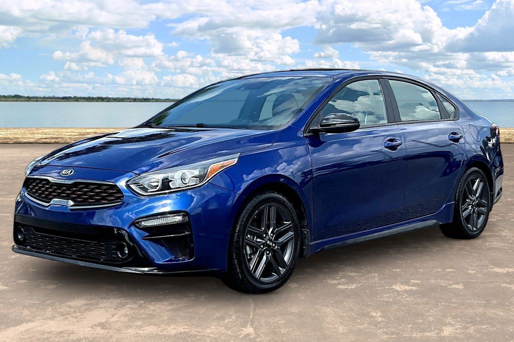 Deep Sea Blue 2021 Kia Forte Sedan Front-Wheel Drive Continuously Variable Transmission