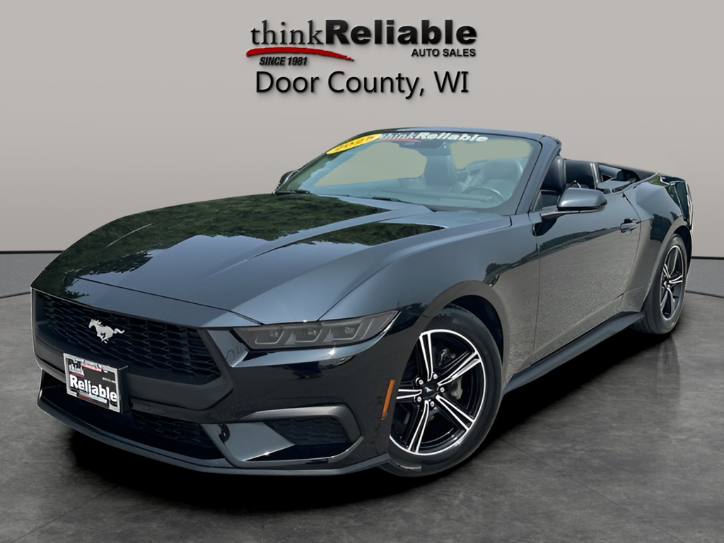 Shadow Black 2025 Ford Mustang Convertible Rear-Wheel Drive Automatic