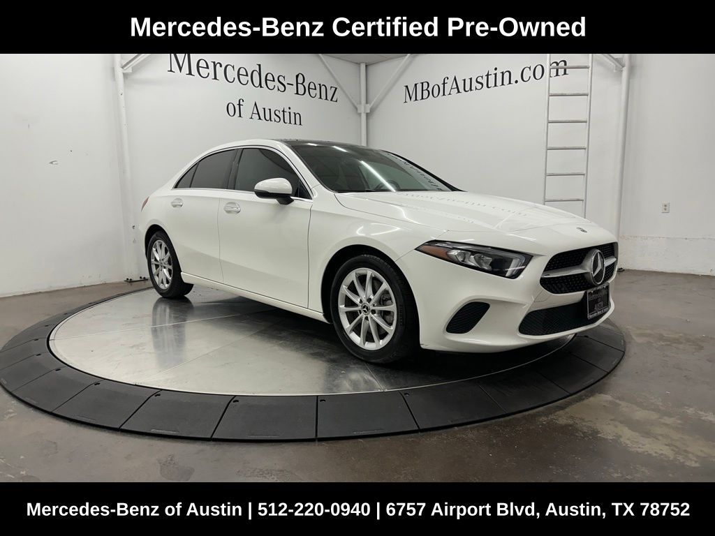 Polar White 2021 Mercedes-Benz A-Class Sedan Front-Wheel Drive 7-Speed Automatic