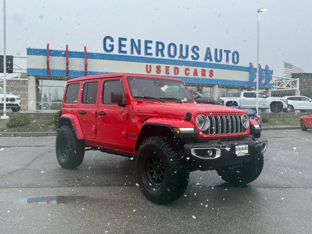 Firecracker Red Clearcoat 2025 Jeep Wrangler 4xe Sahara 4WD SUV / Crossover Four-Wheel Drive 8-Speed Automatic