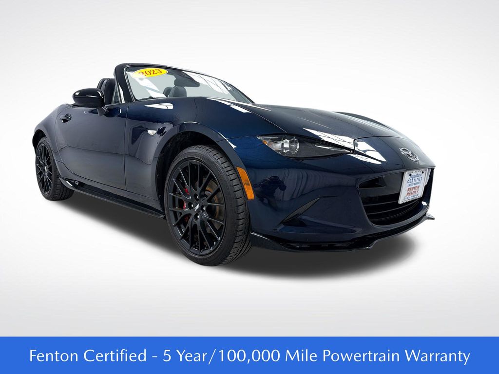 Deep Crystal Blue Mica 2023 Mazda MX-5 Miata Club RWD Convertible Rear-Wheel Drive 6-Speed Manual