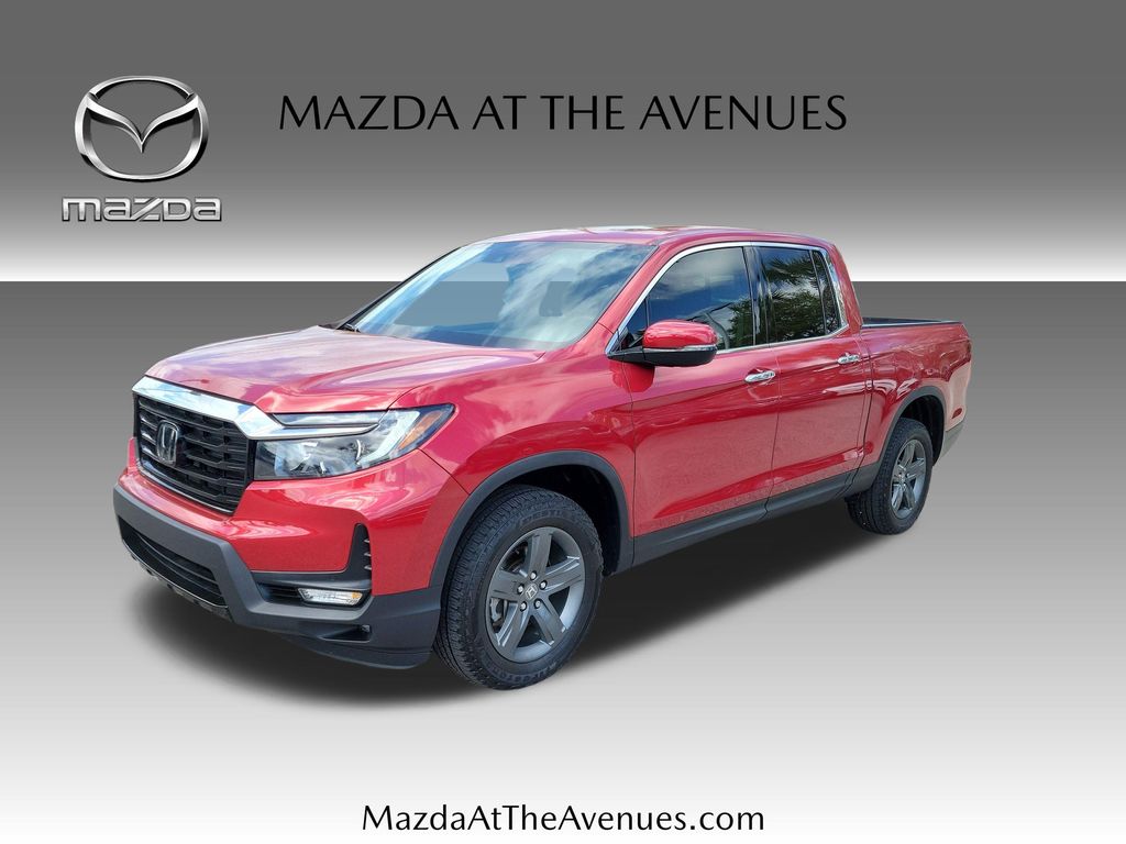 Radiant Red Metallic II 2023 Honda Ridgeline RTL-E AWD Pickup Truck All-Wheel Drive 9-Speed Automatic