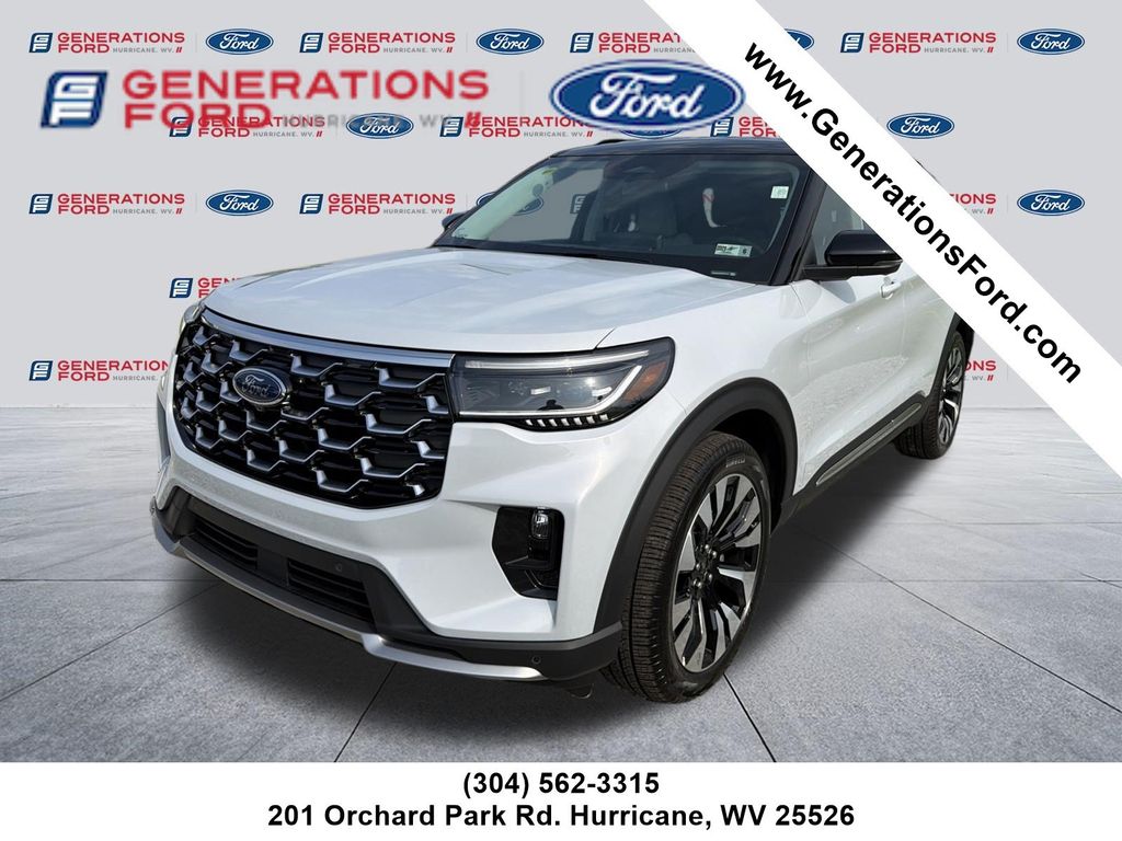 Space White Metallic 2026 Ford Explorer SUV / Crossover All-Wheel Drive Automatic