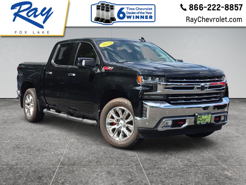 Black 2020 Chevrolet Silverado 1500 Pickup Truck Four-Wheel Drive Automatic