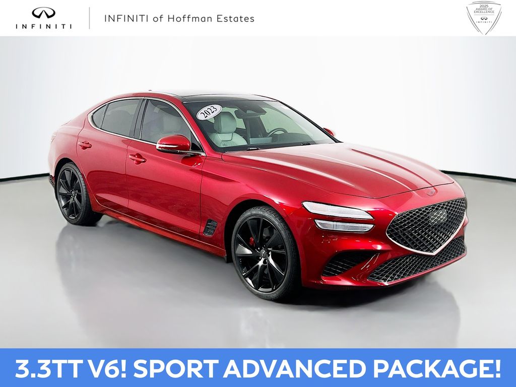 Havana Red 2023 Genesis G70 3.3T RWD Sedan Rear-Wheel Drive 8-Speed Automatic