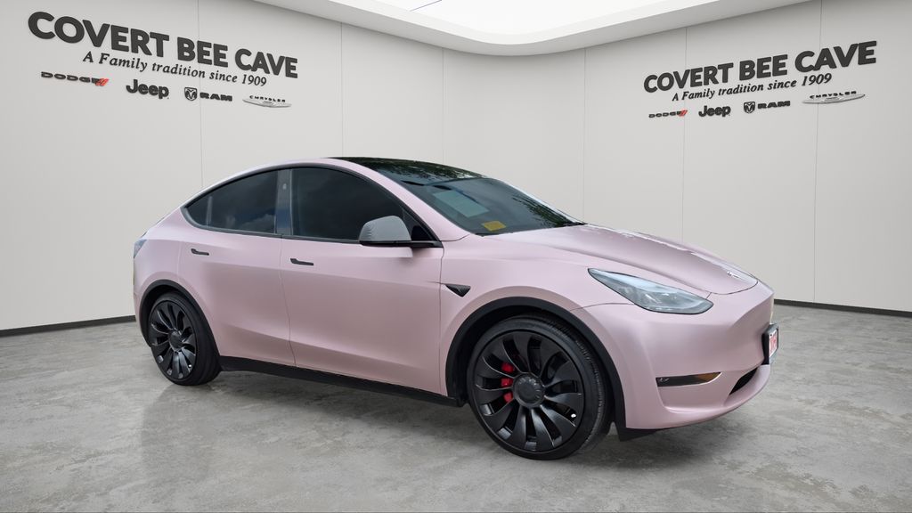 Solid Black 2025 Tesla Model Y Performance AWD SUV / Crossover All-Wheel Drive 1-Speed Automatic