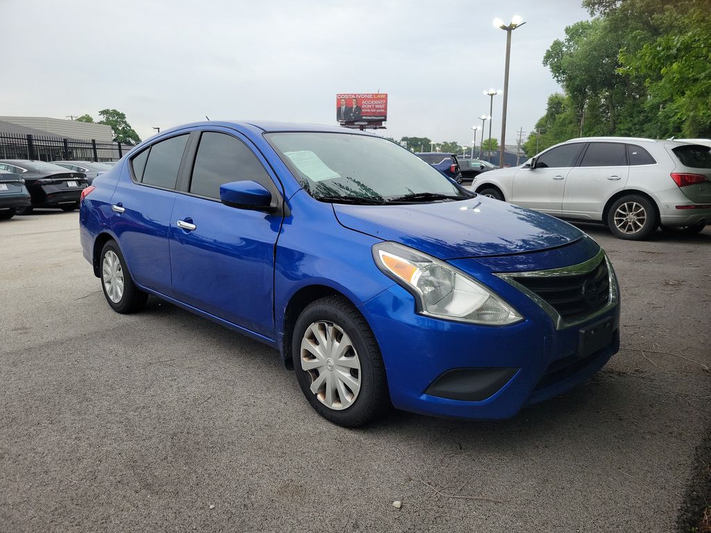 Blue Metallic 2015 Nissan Versa Sedan Front-Wheel Drive Continuously Variable Transmission