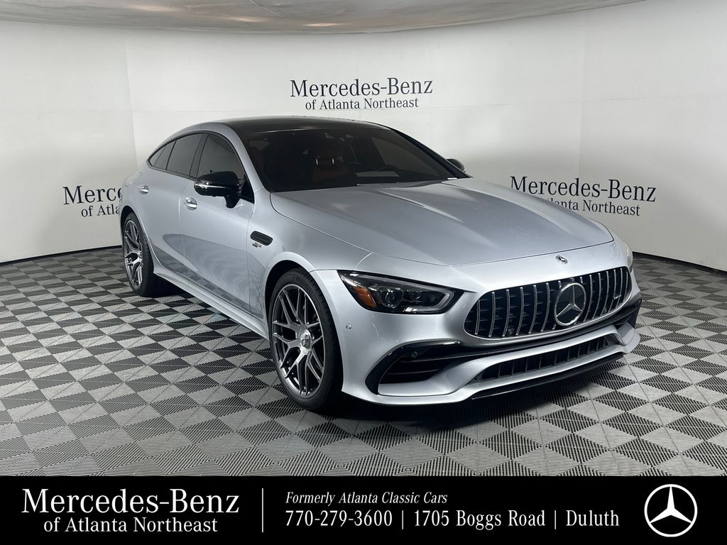 Cirrus Silver Metallic 2022 Mercedes-Benz AMG GT Coupe All-Wheel Drive 9-Speed Automatic
