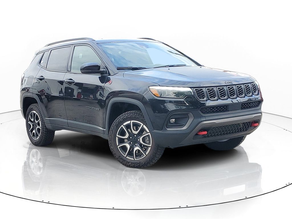 Diamond Black Crystal Pearlcoat 2024 Jeep Compass Trailhawk 4WD SUV / Crossover Four-Wheel Drive 8-Speed Automatic