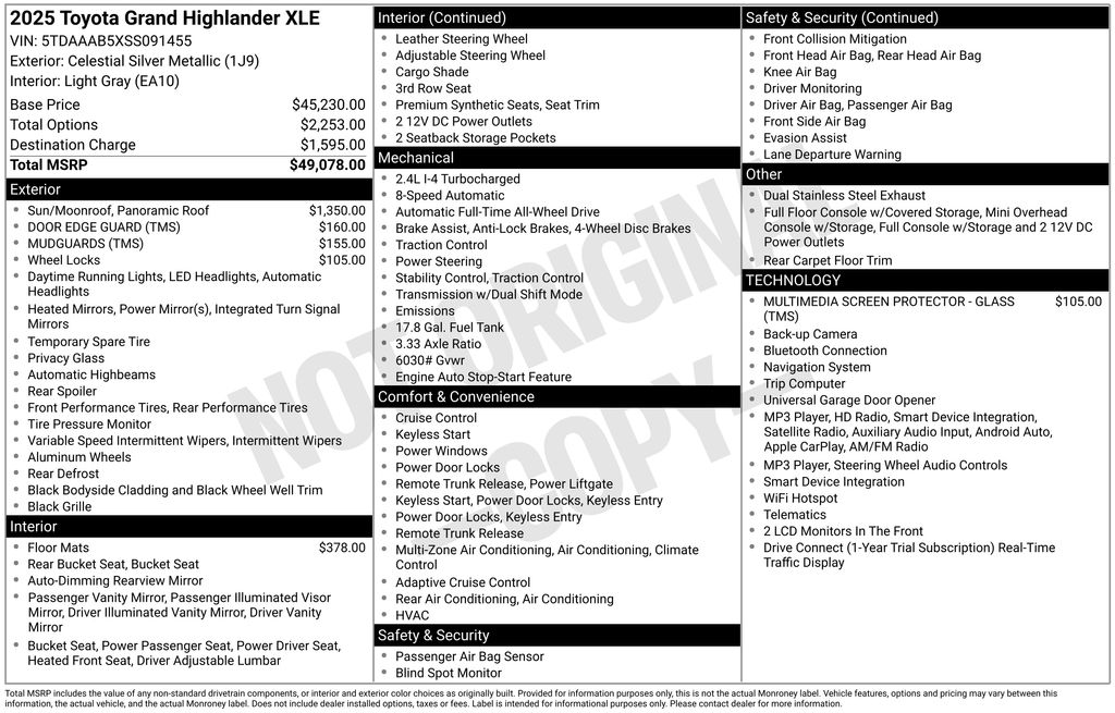 2025 Toyota Grand Highlander XLE