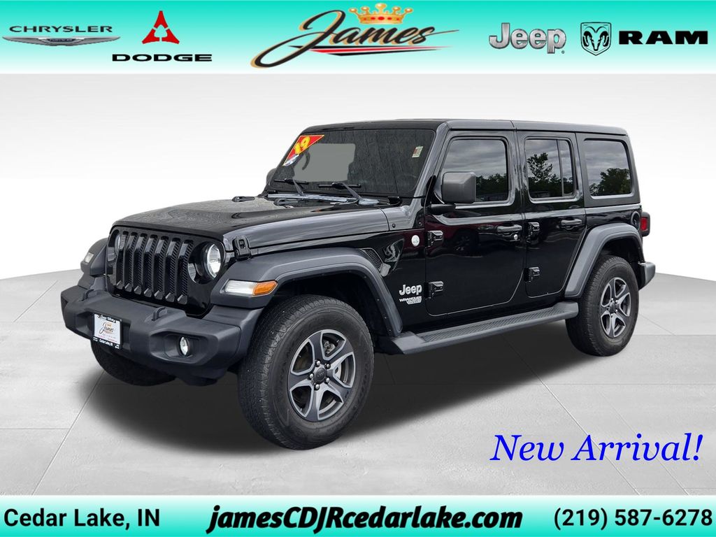 Black Clearcoat 2019 Jeep Wrangler Unlimited Sport S 4WD SUV / Crossover Four-Wheel Drive 8-Speed Automatic