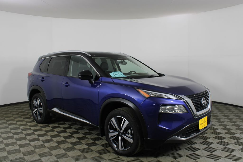 Caspian Blue Metallic/Super Black 2023 Nissan Rogue SL AWD SUV / Crossover All-Wheel Drive Continuously Variable Transmission
