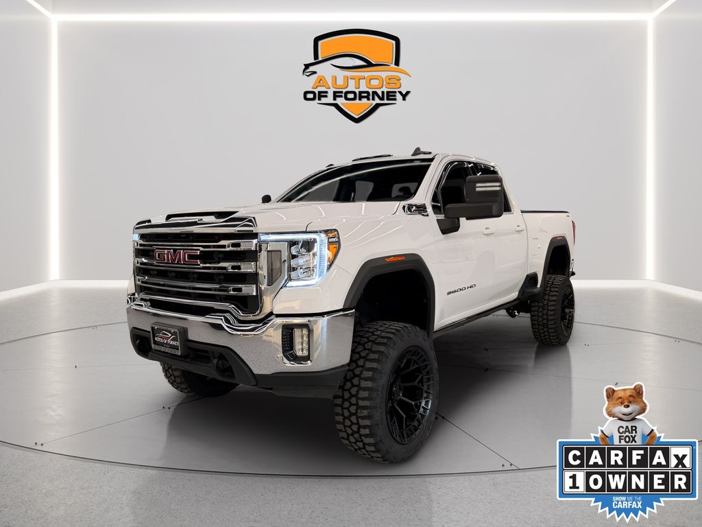 Summit White 2022 GMC Sierra 2500HD SLE Double Cab 4WD Pickup Truck Four-Wheel Drive 6-Speed Automatic