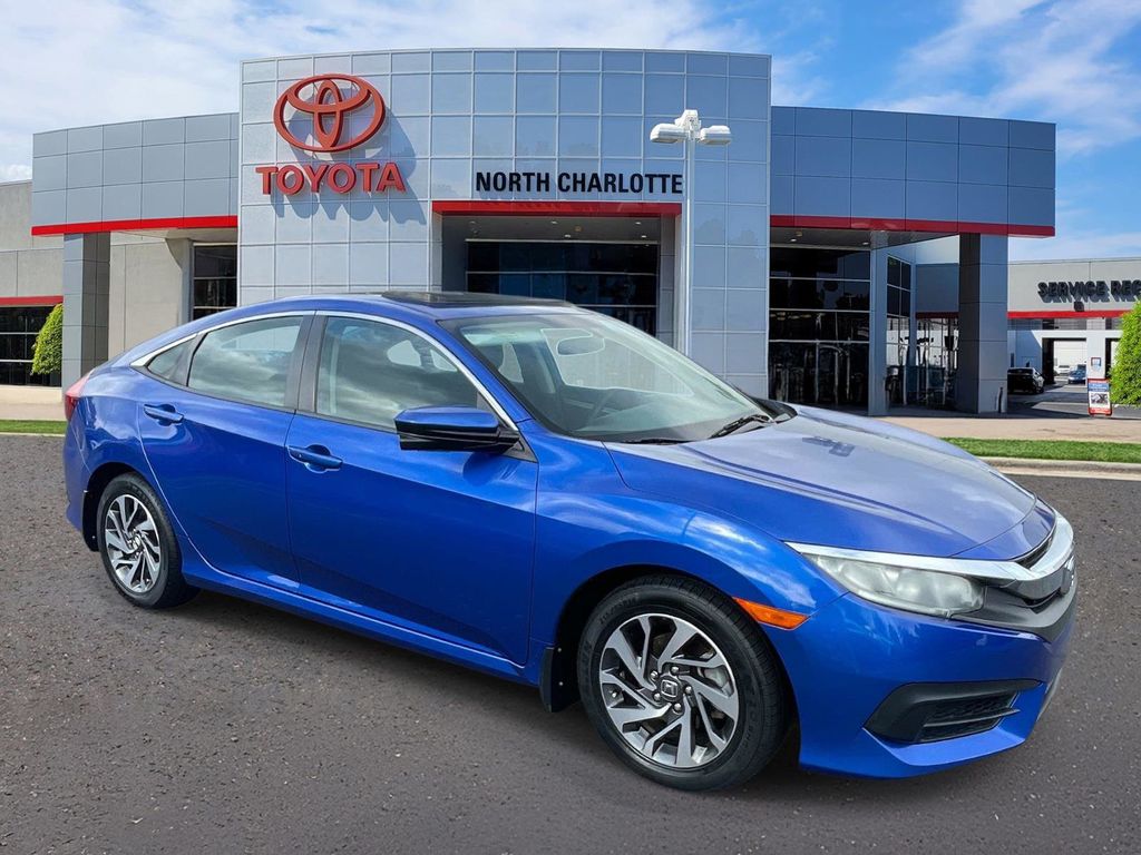 Aegean Blue Metallic 2018 Honda Civic Sedan Front-Wheel Drive Continuously Variable Transmission