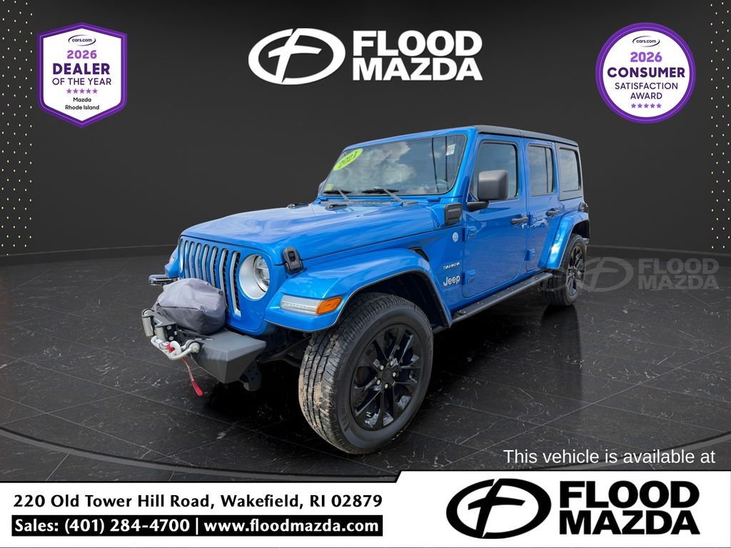 Hydro Blue Pearl Coat 2021 Jeep Wrangler 4xe 8-Speed Automatic