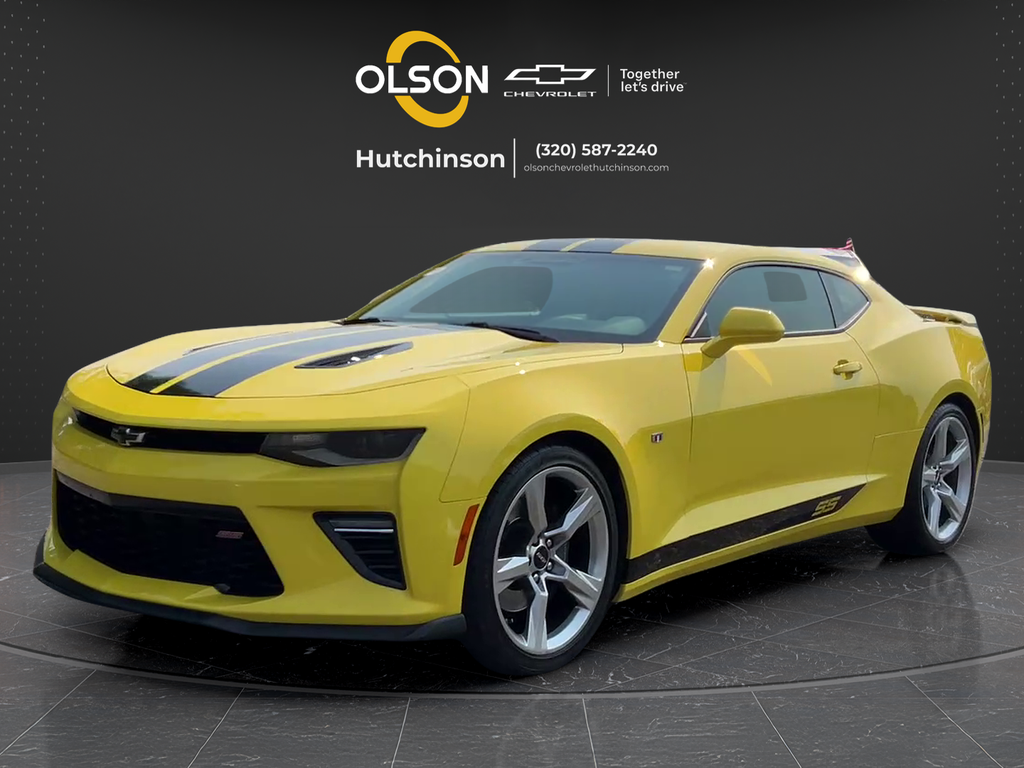 Bright Yellow 2018 Chevrolet Camaro Coupe Rear-Wheel Drive 8-Speed Automatic