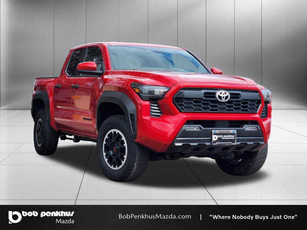 Red 2024 Toyota Tacoma TRD Off-Road Double Cab 4WD Pickup Truck Four-Wheel Drive 8-Speed Automatic