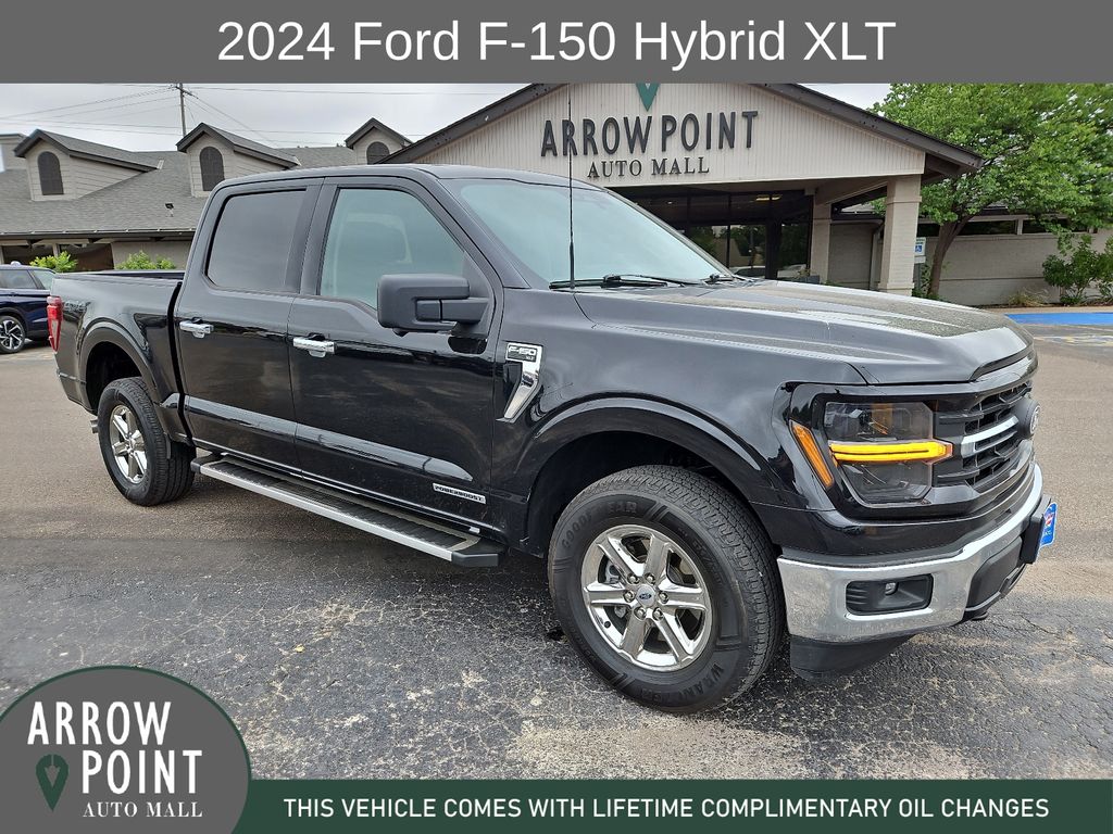 Black Metallic 2024 Ford F-150 XLT SuperCrew 4WD Pickup Truck Four-Wheel Drive Automatic