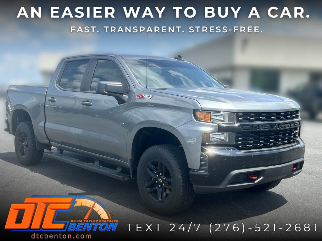 Gray (Satin Steel Metallic) 2021 Chevrolet Silverado 1500 Pickup Truck Four-Wheel Drive 6-Speed Automatic Overdrive