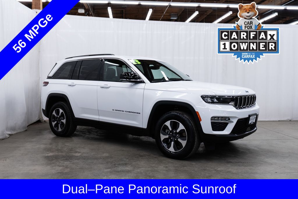 Bright White Clearcoat 2023 Jeep Grand Cherokee 4xe SUV / Crossover Four-Wheel Drive 8-Speed Automatic