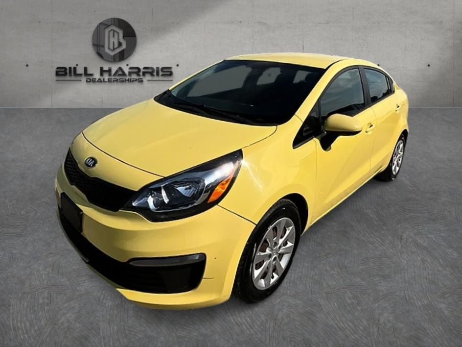 Digital Yellow 2016 Kia Rio Sedan Front-Wheel Drive 6-Speed Manual