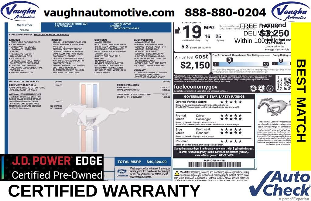 2020 Ford Mustang GT Coupe RWD