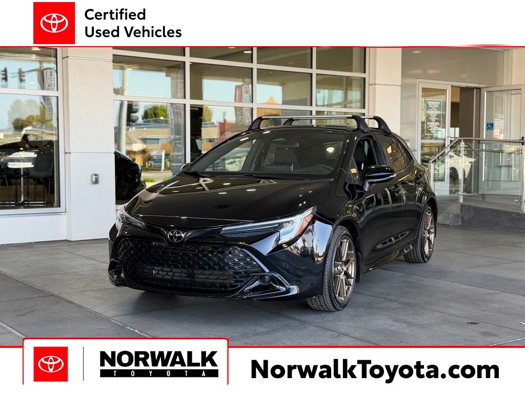 Midnight Black Metallic 2025 Toyota Corolla Hatchback Nightshade FWD Hatchback Front-Wheel Drive Continuously Variable Transmission