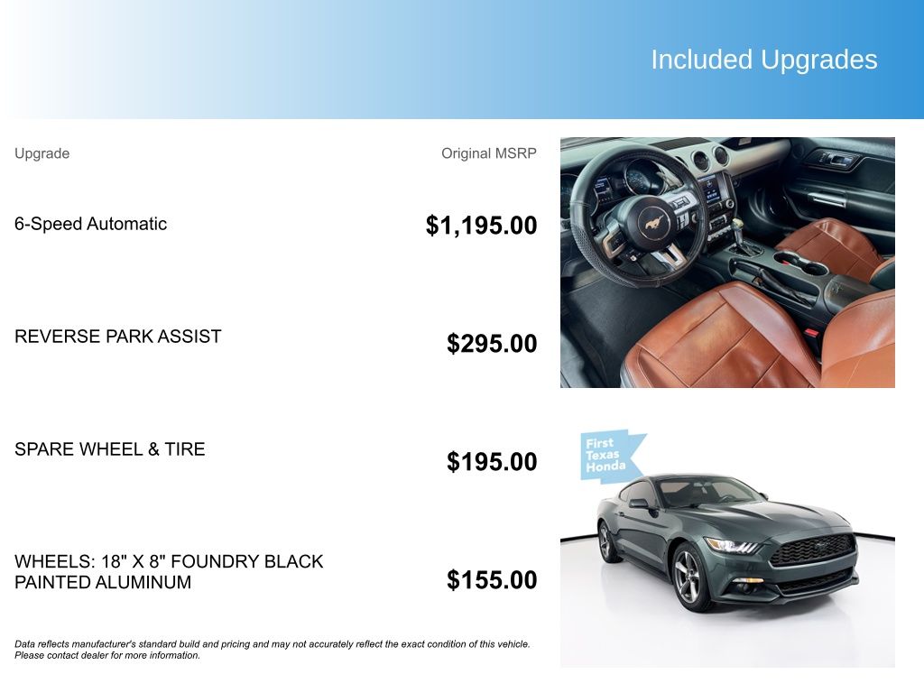 Used Car 2015 Ford Mustang  Ecoboost Premium For Sale Under $12,000 In Austin, Texas