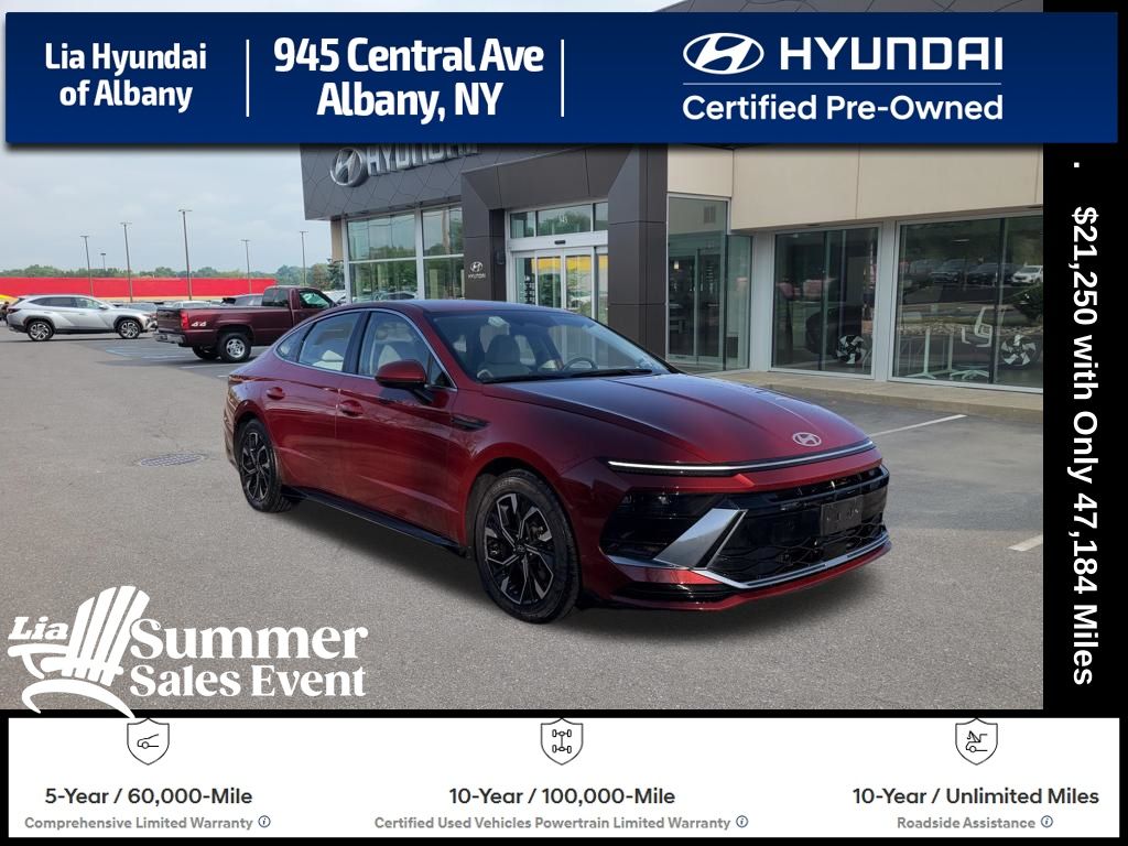 Ultimate red 2024 Hyundai Sonata Sedan Front-Wheel Drive 8-Speed Automatic