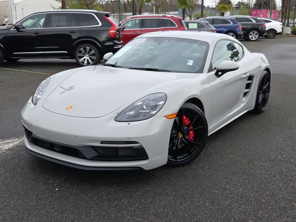 Gray 2019 Porsche 718 Cayman GTS RWD Coupe Rear-Wheel Drive 7-Speed Automatic