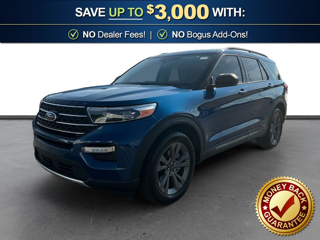 Blue Metallic 2021 Ford Explorer SUV / Crossover All-Wheel Drive Automatic