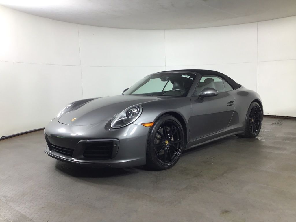 Gray (Agate Grey Metallic) 2017 Porsche 911 Convertible All-Wheel Drive 7-Speed Automatic