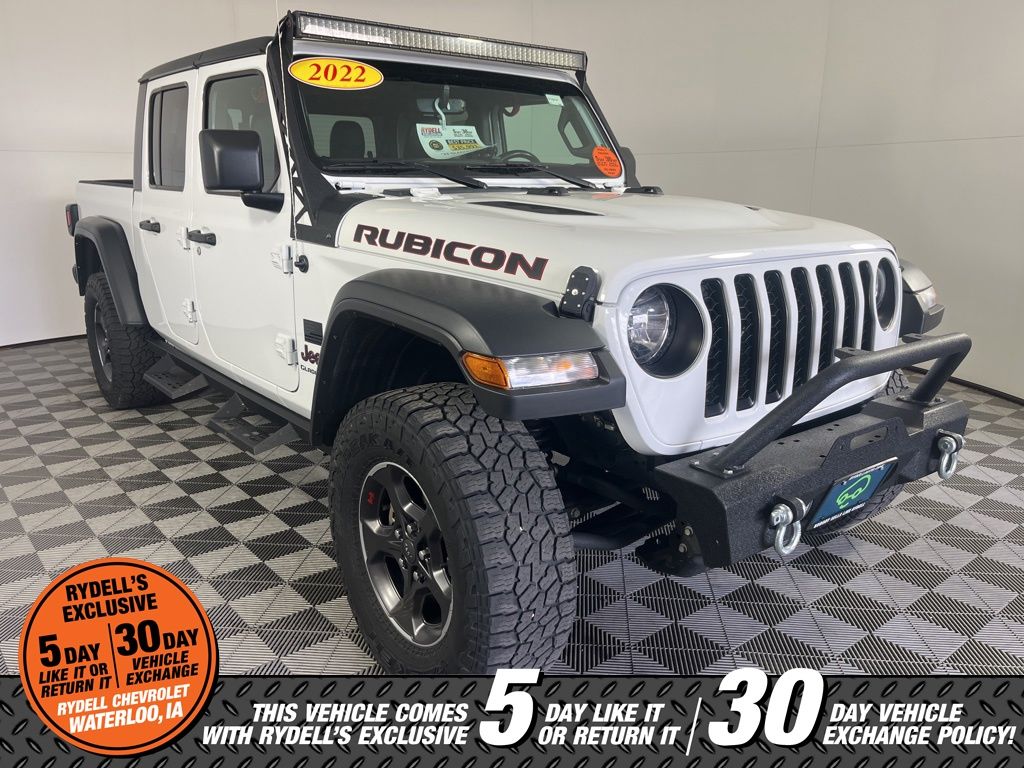 Bright White Clearcoat 2022 Jeep Gladiator Rubicon Crew Cab 4WD Pickup Truck Four-Wheel Drive 8-Speed Automatic