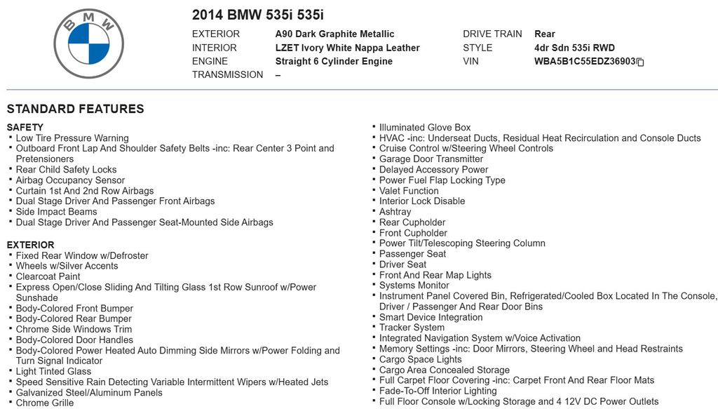 2014 BMW 5 Series 535i 20