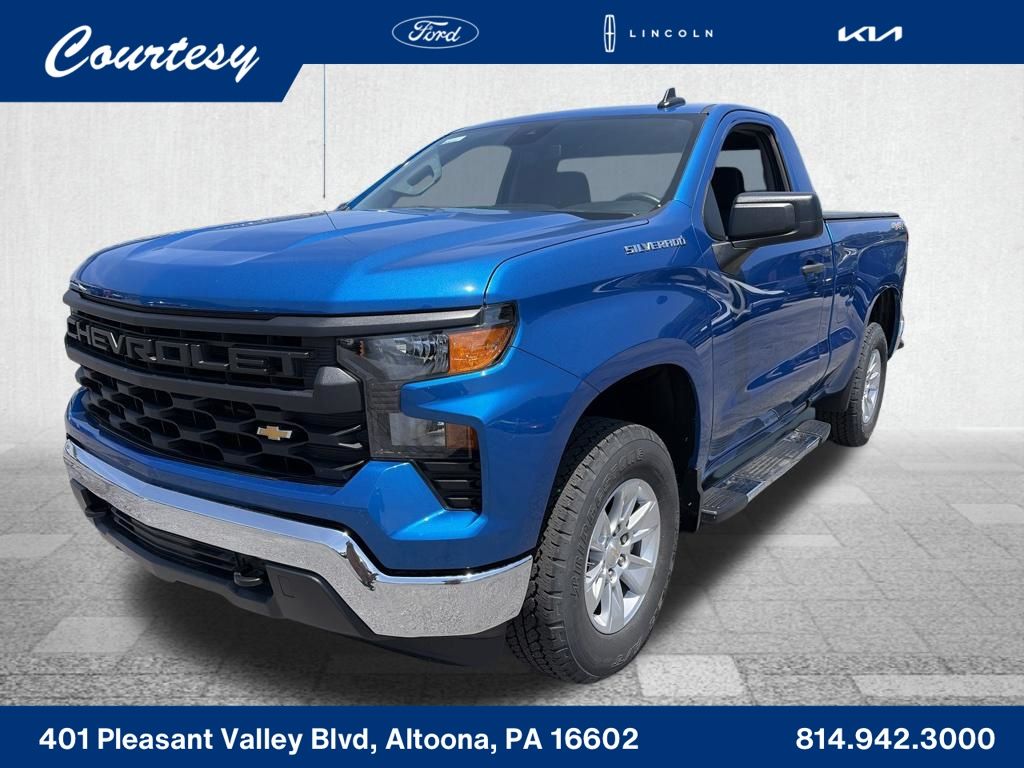 Glacier Blue Metallic 2022 Chevrolet Silverado 1500 Pickup Truck Four-Wheel Drive 8-Speed Automatic