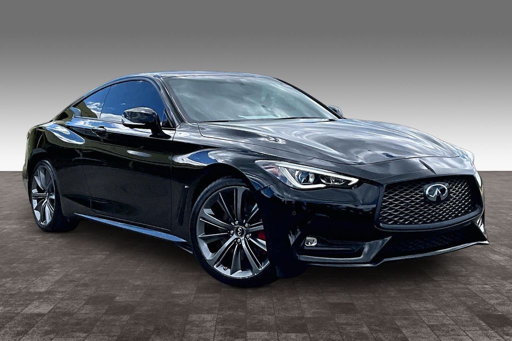 Black Obsidian 2018 INFINITI Q60 Red Sport 400 Coupe AWD Coupe All-Wheel Drive 7-Speed Automatic