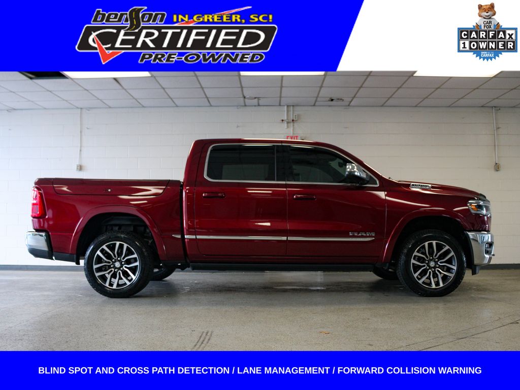 Red 2025 RAM 1500 Pickup Truck Four-Wheel Drive 8-Speed Automatic