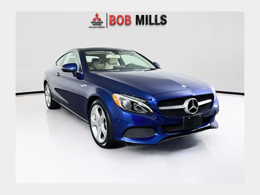 Blue 2017 Mercedes-Benz C-Class Coupe Rear-Wheel Drive 7-Speed Automatic