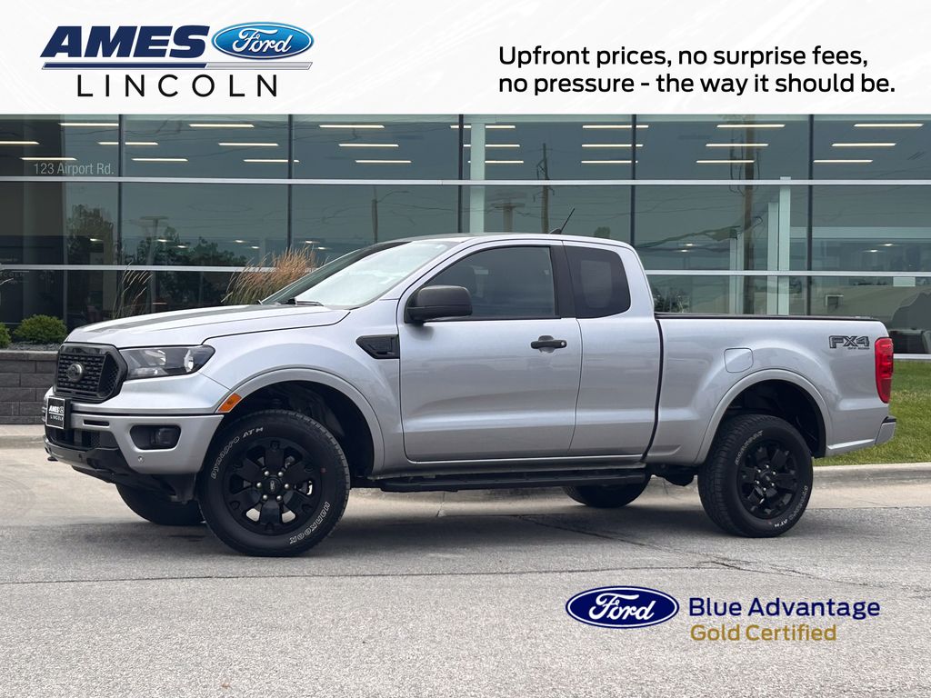Iconic Silver Metallic 2021 Ford Ranger Pickup Truck Four-Wheel Drive Automatic