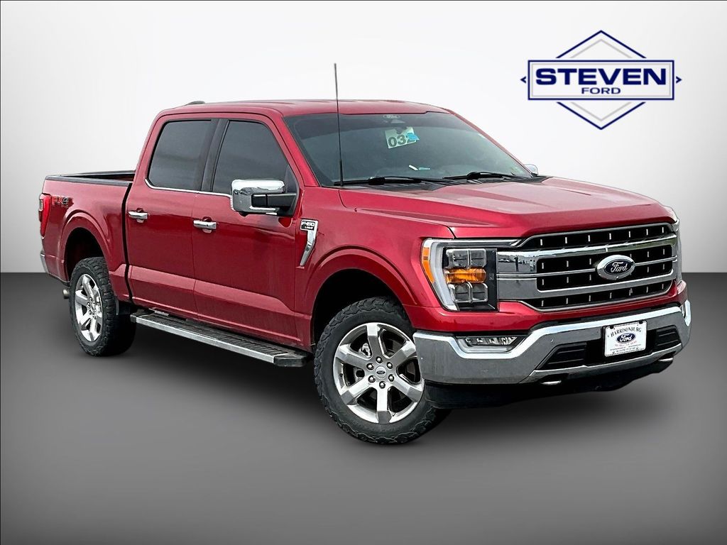 Red Metallic 2022 Ford F-150 Pickup Truck Four-Wheel Drive Automatic
