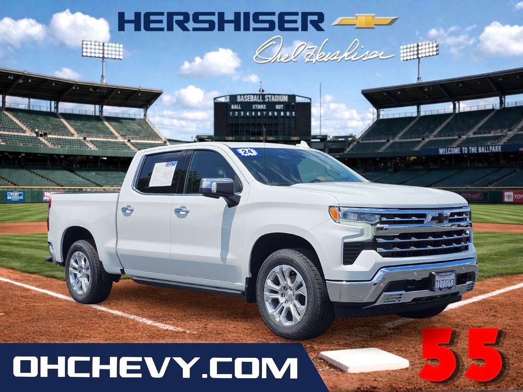 Summit White 2024 Chevrolet Silverado 1500 Pickup Truck Four-Wheel Drive Automatic