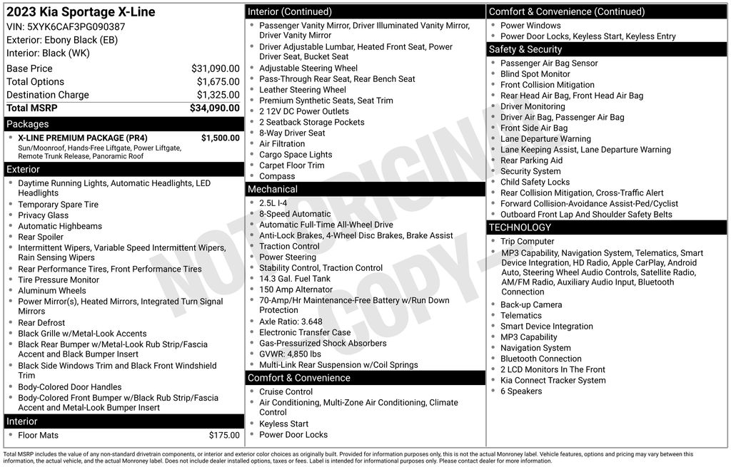 used 2023 Kia Sportage car, priced at $24,400