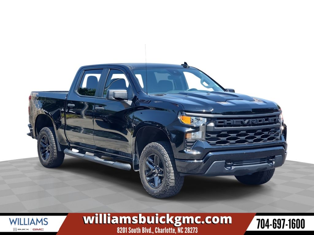 Black 2024 Chevrolet Silverado 1500 Pickup Truck Four-Wheel Drive 10-Speed Automatic