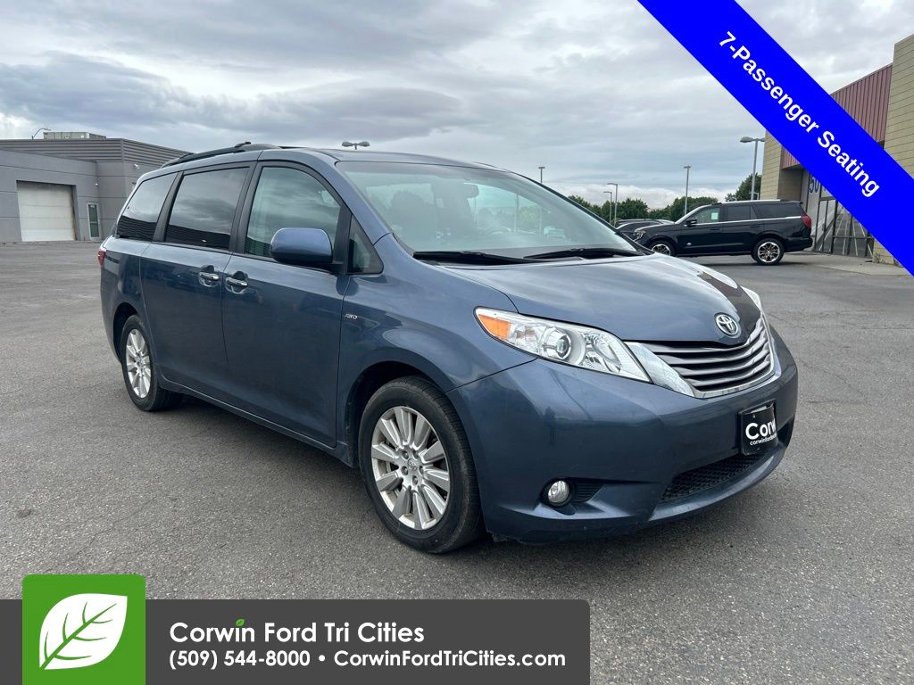 Shoreline Blue Pearl 2017 Toyota Sienna Minivan All-Wheel Drive 8-Speed Automatic