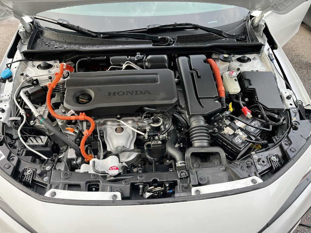 2025 Honda Civic Hybrid Sport White at Classic Elite Chevrolet Sugar Land