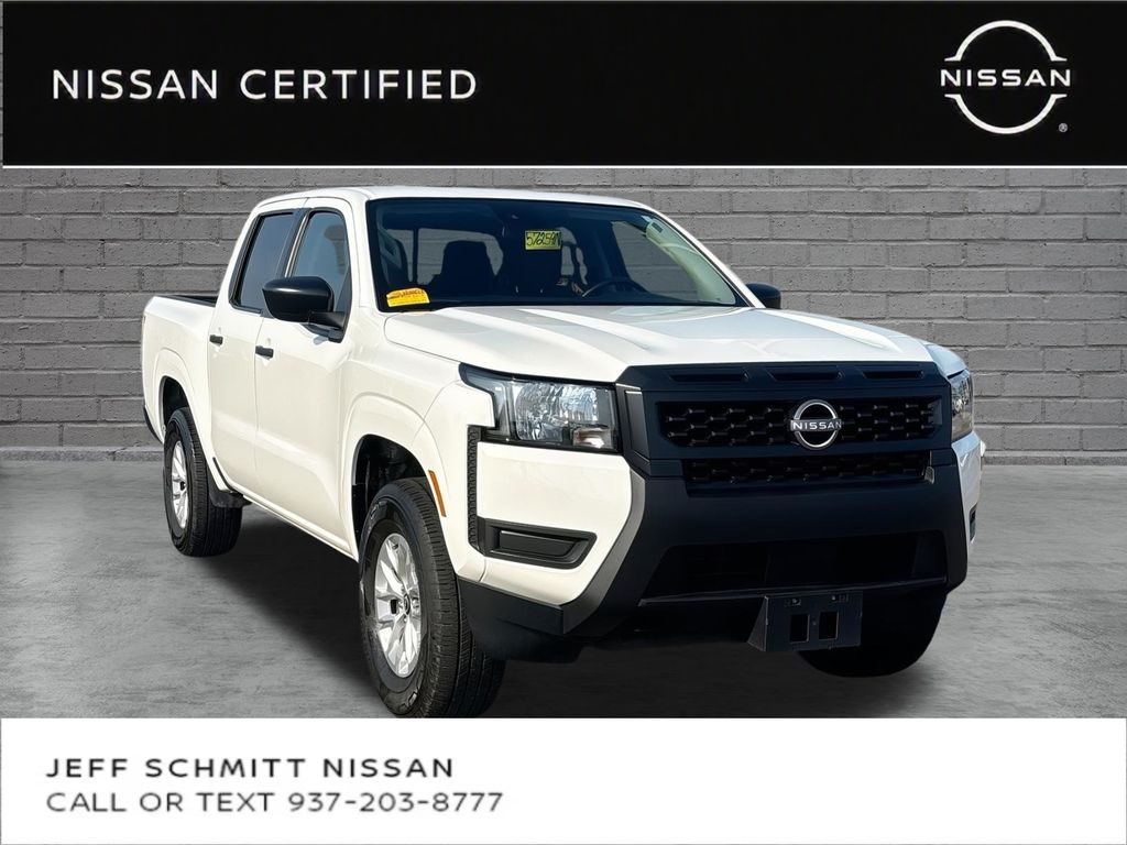 Glacier White 2025 Nissan Frontier Pickup Truck Four-Wheel Drive 9-Speed Automatic Overdrive