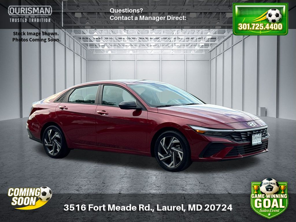 Red 2025 Hyundai Elantra Sedan Front-Wheel Drive Continuously Variable Transmission