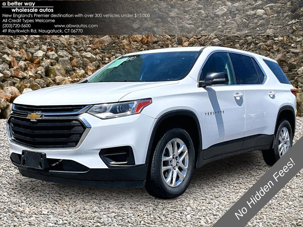 Summit White 2021 Chevrolet Traverse SUV / Crossover Four-Wheel Drive 9-Speed Automatic